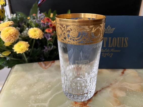 Verre à orangeade Thistle Or Cristal Saint Louis signé très bon état