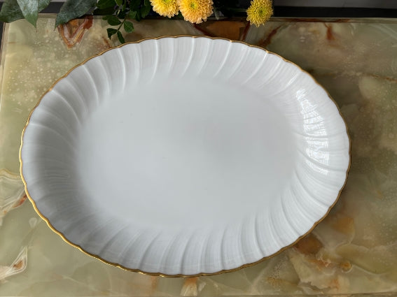 Plat ovale Porcelaine de Limoges Bernardaud modèle Verlaine
