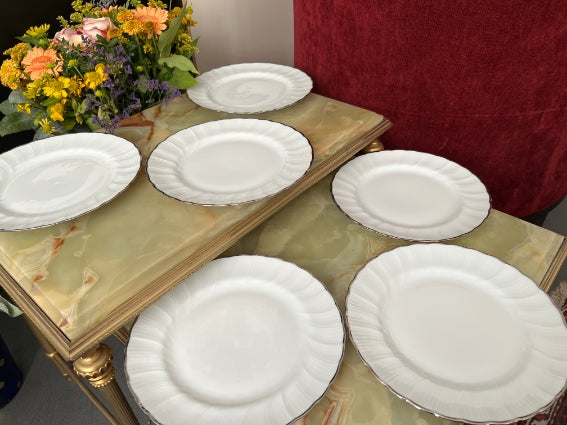 Lot de 6 assiettes à dessert Porcelaine de Limoges Bernardaud modèle Verdi