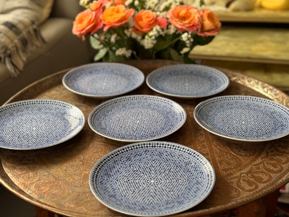 Lot de 6 assiettes 20 cm COCEMA de Fès, Maroc