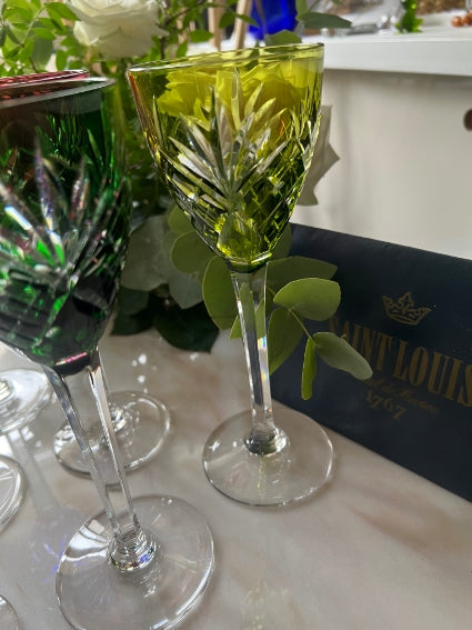 Lot de 6 verres roemers Cristal Saint Louis modèle Chantilly très bon état