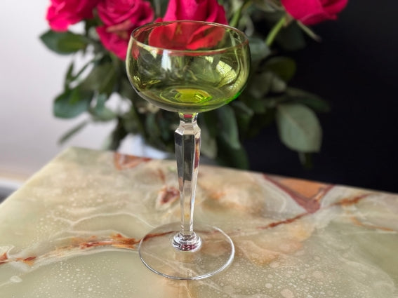 Roemer vert Val Saint Lambert modèle Saumur signé très bon état