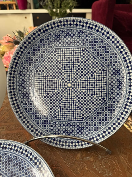 Lot de 3 assiettes 25 cm céramique COCEMA de Fès, Maroc