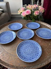 Lot de 6 assiettes 17 cm céramique COCEMA de Fès, Maroc