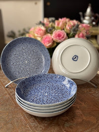 Lot de 6 assiettes creuses céramique COCEMA de Fès, Maroc