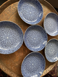 Lot de 6 assiettes creuses céramique COCEMA de Fès, Maroc