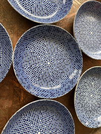 Lot de 6 assiettes creuses céramique COCEMA de Fès, Maroc