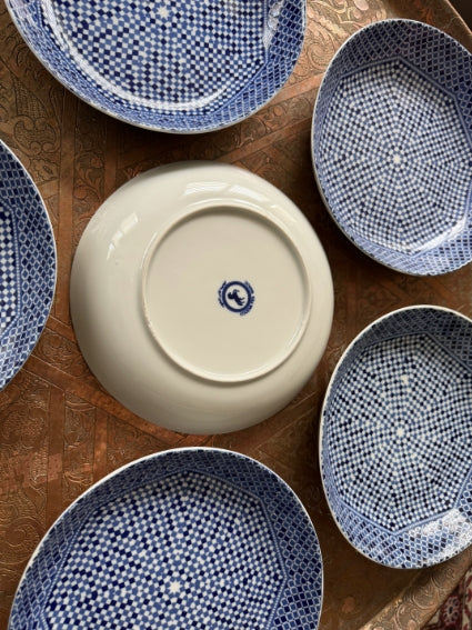 Lot de 6 assiettes creuses céramique COCEMA de Fès, Maroc