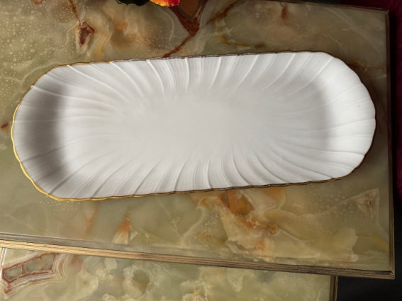 Plat à cake Porcelaine de Limoges Bernardaud modèle Verlaine