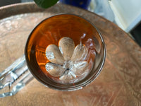 Un verre roemer Cristal Baccarat modèle Genova orange très bon état