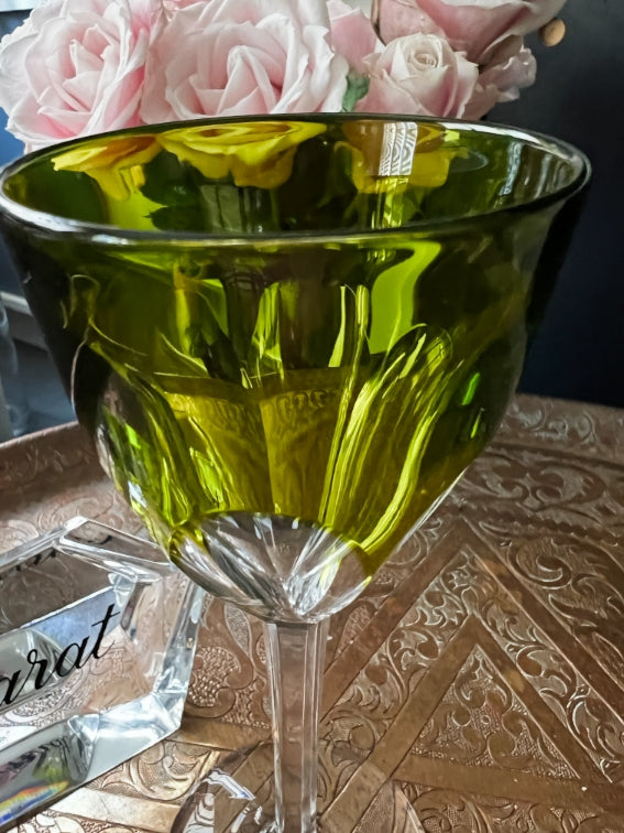 Un verre roemer Cristal Baccarat modèle Genova chartreuse très bon état