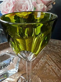 Un verre roemer Cristal Baccarat modèle Genova chartreuse très bon état