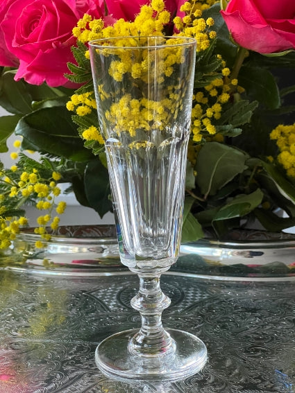 Lot de 2 flûtes à champagne Cristal Saint-Louis modèle Caton signées très bon état