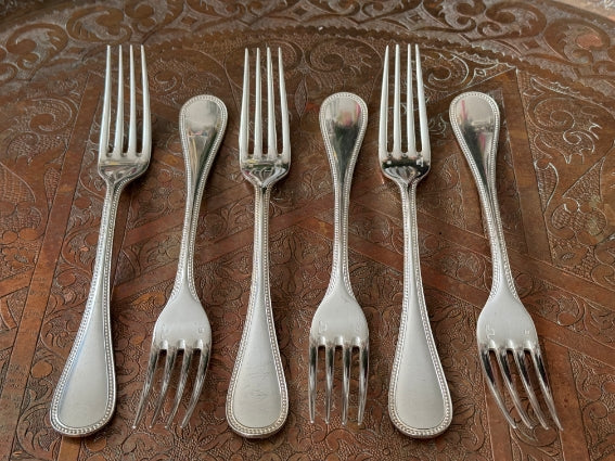 Christofle modèle Perles set de 24 pièces métal argenté très bon état avec écrin