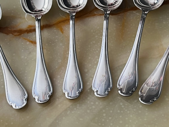 Set de 24 pièces Christofle/Alfenide modèle Pompadour métal argenté très bon état avec écrin