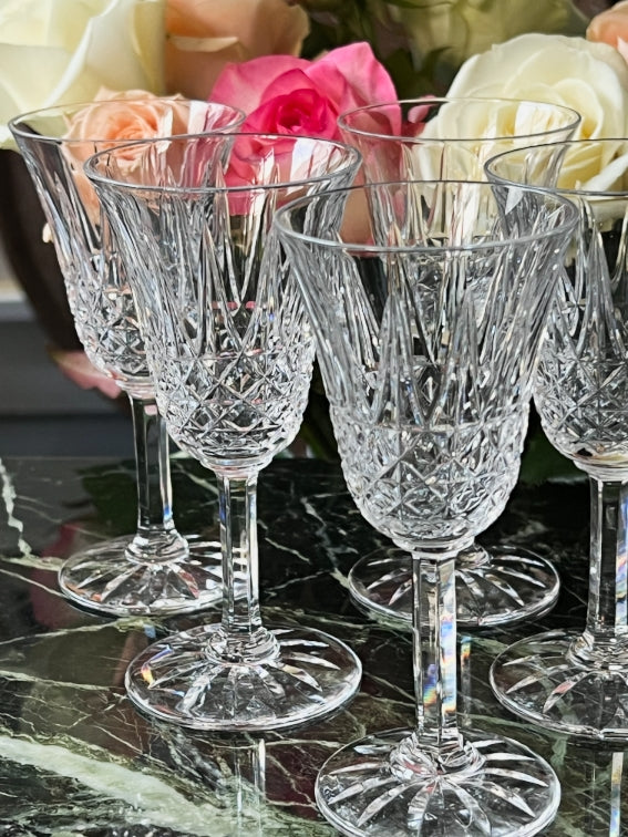 Lot de 6 verres à porto/vin blanc Cristal Saint Louis modèle Tarn hauteur 13 cm