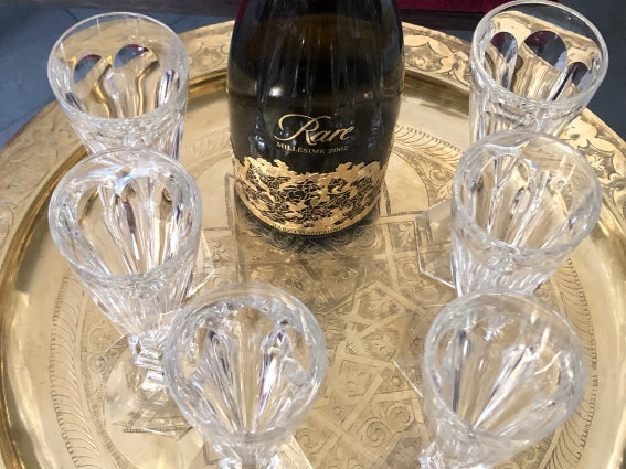 Lot de 6 Flûtes à champagne Cristal Baccarat modèle Harcourt très bon état