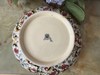 Plat melonnière faïence de Gien décor Moyen Age diamètre 27 cm