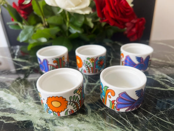 Lot de 5 coquetiers Acapulco Villeroy et Boch très bon état