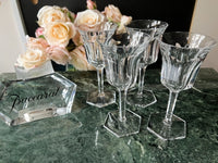 Lot de 4 verres à vin Cristal Baccarat modèle Malmaison très bon état 15,5 cm