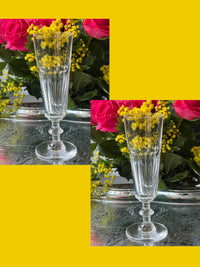 Lot de 2 flûtes à champagne Cristal Saint-Louis modèle Caton signées très bon état
