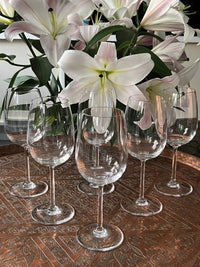 Lot de 6 verres à vin Cristal Saint Louis modèle Eurydice signés excellent état