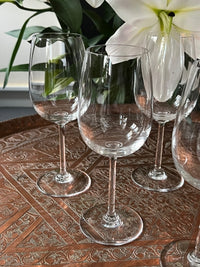 Lot de 6 verres à vin Cristal Saint Louis modèle Eurydice signés excellent état