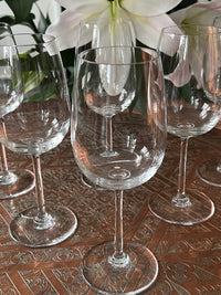 Lot de 6 verres à vin Cristal Saint Louis modèle Eurydice signés excellent état