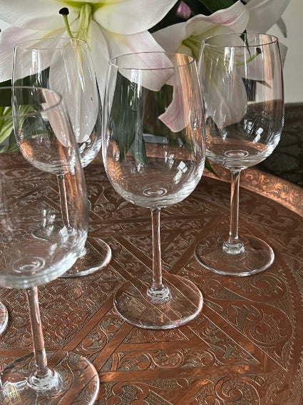 Lot de 4 verres à vin Cristal Saint Louis modèle Eurydice signés excellent état