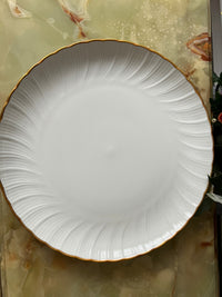 Plat rond Porcelaine de Limoges Bernardaud modèle Verlaine