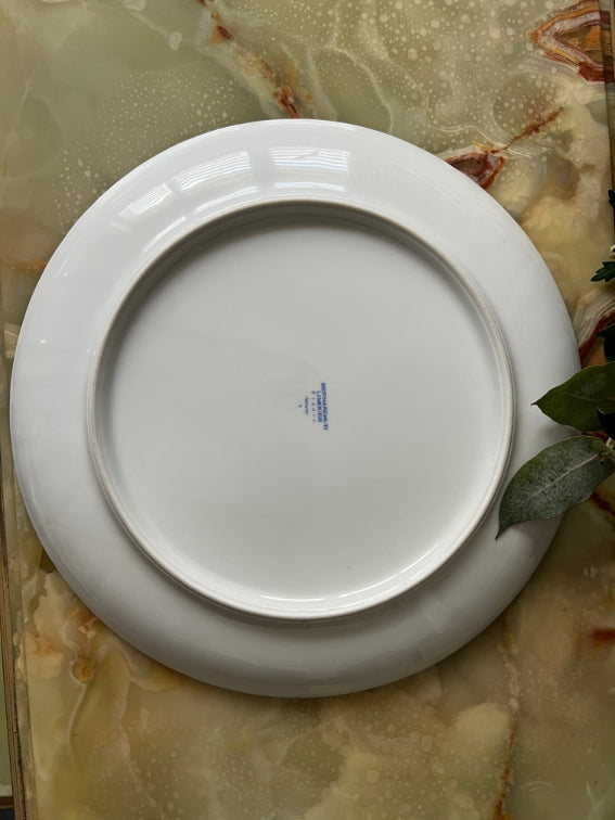 Plat rond Porcelaine de Limoges Bernardaud modèle Verlaine