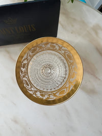 Thistle Gold Crystal Saint Louis champagne flute very good condition