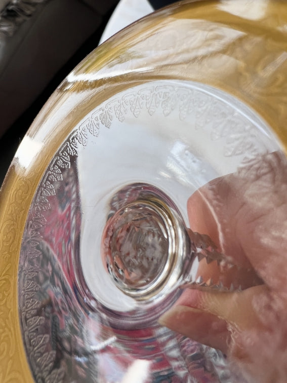 Thistle Gold Crystal Saint Louis champagne flute very good condition