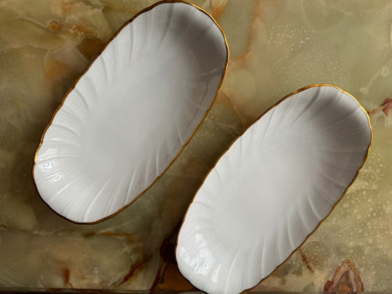 Lot de 2 raviers Porcelaine de Limoges Bernardaud modèle Verlaine