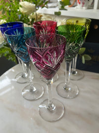 Lot de 6 verres roemers Cristal Saint Louis modèle Chantilly très bon état
