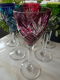 Lot de 6 verres roemers Cristal Saint Louis modèle Chantilly très bon état
