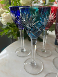 Lot de 6 verres roemers Cristal Saint Louis modèle Chantilly très bon état
