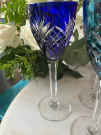 Lot de 6 verres roemers Cristal Saint Louis modèle Chantilly très bon état