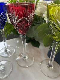 Lot de 6 verres roemers Cristal Saint Louis modèle Chantilly très bon état