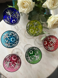 Lot de 6 verres roemers Cristal Saint Louis modèle Chantilly très bon état