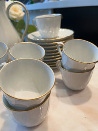 Service à café Porcelaine de Limoges Bernardaud modèle Verlaine