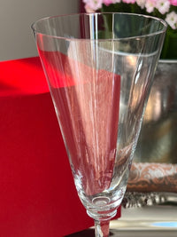 Flûte à champagne Cristal Baccarat neuve signée avec sa boîte