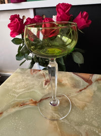 Roemer vert Val Saint Lambert modèle Saumur signé très bon état