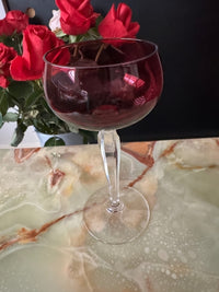 Roemer rouge Val Saint Lambert modèle Saumur signé très bon état