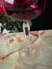 Roemer rouge Val Saint Lambert modèle Saumur signé très bon état