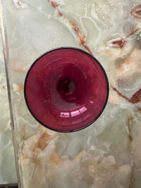 Roemer rouge Val Saint Lambert modèle Saumur signé très bon état