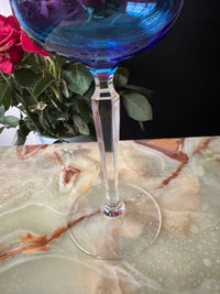 Roemer bleu Val Saint Lambert modèle Saumur signé très bon état
