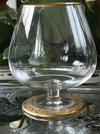 Rare verre à cognac Thistle Or Cristal Saint Louis très bon état