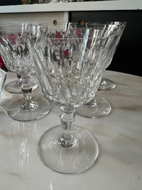 Lot de 6 verres à vin 12,5 cm Cristal Baccarat signés, modèle Ile de France