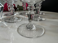 Lot de 6 verres à vin 12,5 cm Cristal Baccarat signés, modèle Ile de France